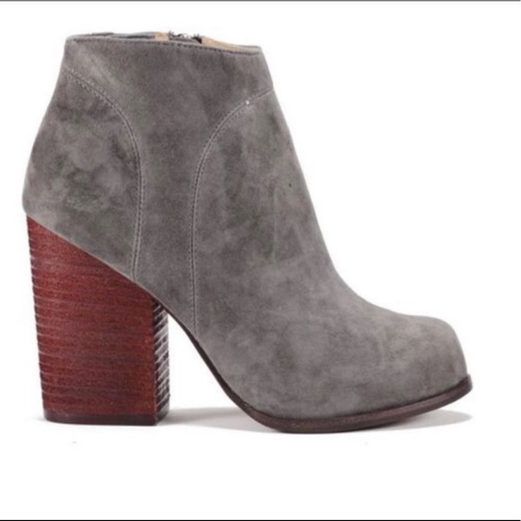 Jeffrey Campbell Shoes - jeffrey campbell / gray suede hanger ankle booties